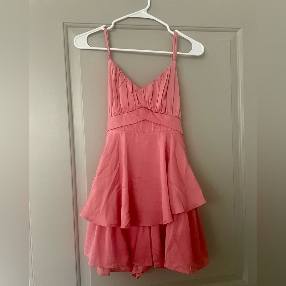 Mi Ami Pink Layered Romper
